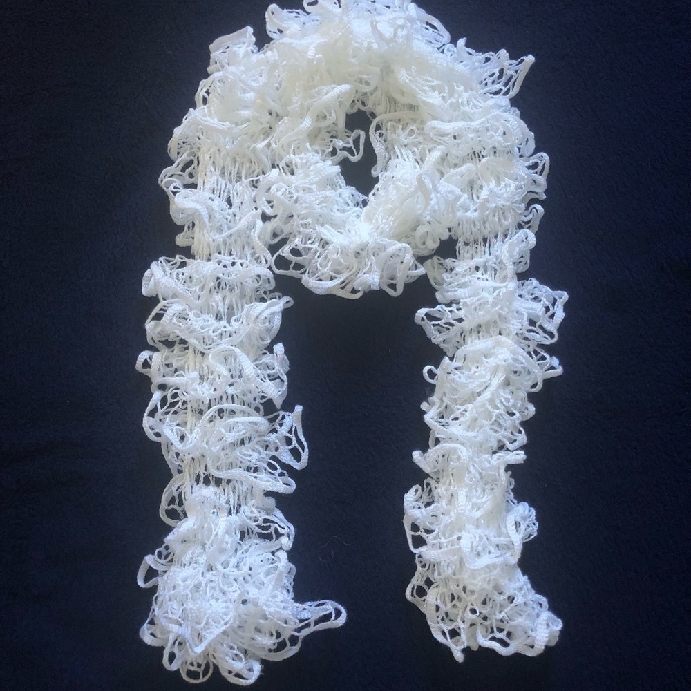 Handmade knitting scarf